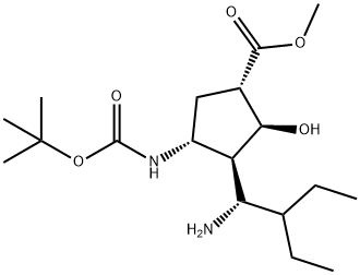 (1S,2S,3S,4R)-3-((R)-1-aMino-2-éthylbutyl)-4-(tert-butoxycarbonylaMino)-2-hydroxycyclopentanecarboxylate de méthyle