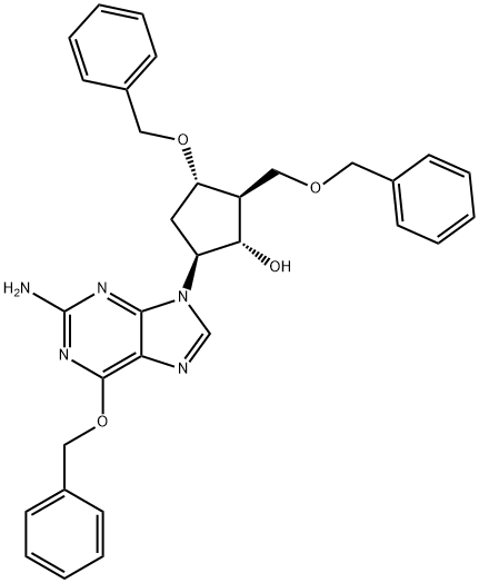 (1S,2S,3S,5S)-5-(2-Amino-6-(benzyloxy)-9H-purine-9-yl)-3-(benzyloxy)-2-(benzyloxyméthyl)cyclopentanol