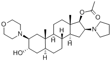 (2b,3a,5a,16b,17b)-17-acétoxy-3-hydroxy-2-(4-morpholinyl)-16-(1-pyrrolidinyl)androstane