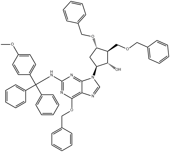 (2R,3S,5S)-3-(Benzyloxy)-5-[2-[[(4-méthoxyphényl)diphénylméthyl]amino]-6-(phénylméthoxy)-9H-purine-9-yl]-2-(benzyloxyméthyl )cyclopentanol