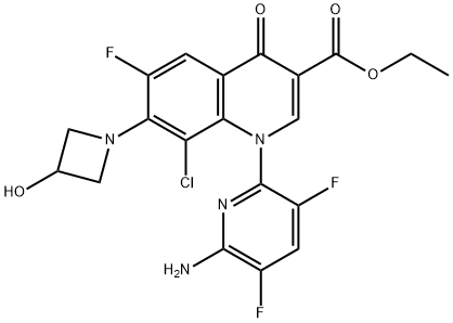 1-(6-Amino-3,5-difluoro-2-pyridinyl)-8-chloro-6-fluoro-1,4-dihydro-7-(3-hydroxy-1-azétidinyl)-4-oxo-3- ester éthylique de l'acide quinoléinecarboxylique