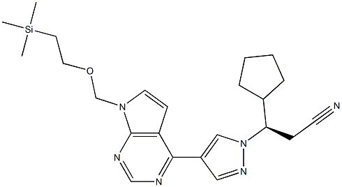 1H-Pyrazole-1-propanenitrile, β-cyclopentyl-4-[7-[[2-(triMéthylsilyl)éthoxy]Méthyl]-7H-pyrrolo[2,3-d]pyriMidin-4-yl]-, (βR) -