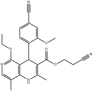 2-cyanoéthyle 4-(4-cyano-2-méthoxyphényl)-5-éthoxy-2,8-diméthyl-1,4-dihydro-1,6-naphthyridine-3-carboxylate