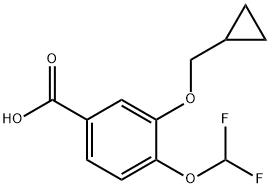 Acide 3-cyclopropylméthoxy-4-difluorométhoxy-benzoïque