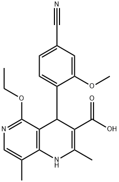 Acide 4-(4-cyano-2-méthoxyphényl)-5-éthoxy-2,8-diméthyl-1,4-dihydro-1,6-naphthyridine-3-carboxylique