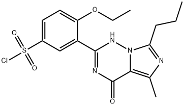 4-éthoxy-3-(5-méthyl-4-oxo-7-propyl-3,4-dihydro-imidazo[5,1-f][1,2,4]-triazin-2-yl)benzène-sulfonyl Chlorure