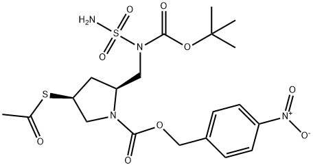 4-nitrobenzyl (2S,4S)-4-acétylthio-2-[[N-butoxycarbonyl)amino]méthyl]pyrrolidine-1-sulfamoyl-N-(tert-carboxylate