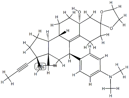 Estr-9-en-3-one, 11-[4-(diméthylamino)phényl]-5,17-dihydroxy-17-(1-propynyl)-, acétal de 1,2-éthanediyle cyclique, (5a, 11b, 17b )-