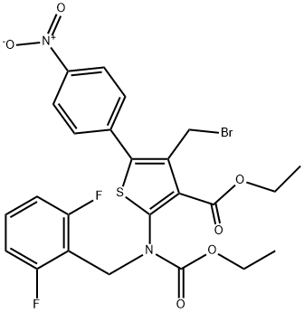 4-(bromométhyl)-2-((2,6-difluorobenzyl)(éthoxycarbonyl)amino)-5-(4-nitrophényl)thiophène-3-carboxylate d'éthyle