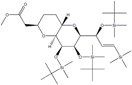 méthyle 2-((2R,4aS,6S,7R,8S,8aS)-7,8- bis((tert-butyldiméthylsilyl)oxy)-6-((S,E)-1- ((tert-butyldiméthylsilyl)oxy )-3- (triméthylsilyl)allyl)octahydropyrano [3,2- b]pyran-2-yl)acétate