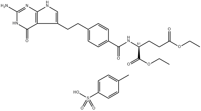 Acide N-[4-[2-(2-Amino-4,7-dihydro-4-oxo-3H-pyrrolo[2,3-d]pyrimidin-5-yl)éthyl]benzoyl]-L-glutamique 1, Ester de 5-diéthyle 4-méthylbenzènesulfonate