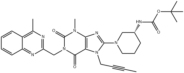 Tert-butyl((3s)-1-(7-(but-2-yn-1-yl)-3-méthyl-1-((4-méthylquinazolin-2-yl)méthyl)-2,6-dioxo- 2,3,4,5,6,7-hexahydro-1h-purine-8-yl)pipéridin-3-yl)carbaMate